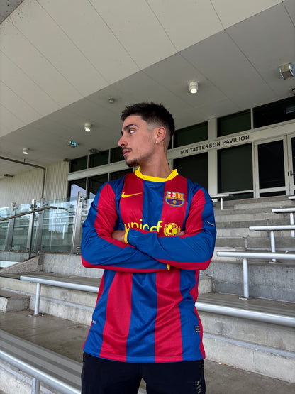Barcelona Home Long Sleeve Retro 10/11