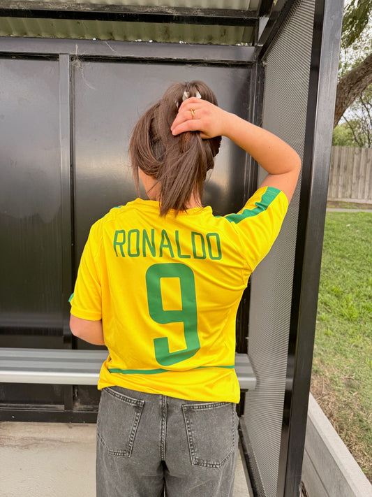Brazil Home 2002 (RONALDO #9)