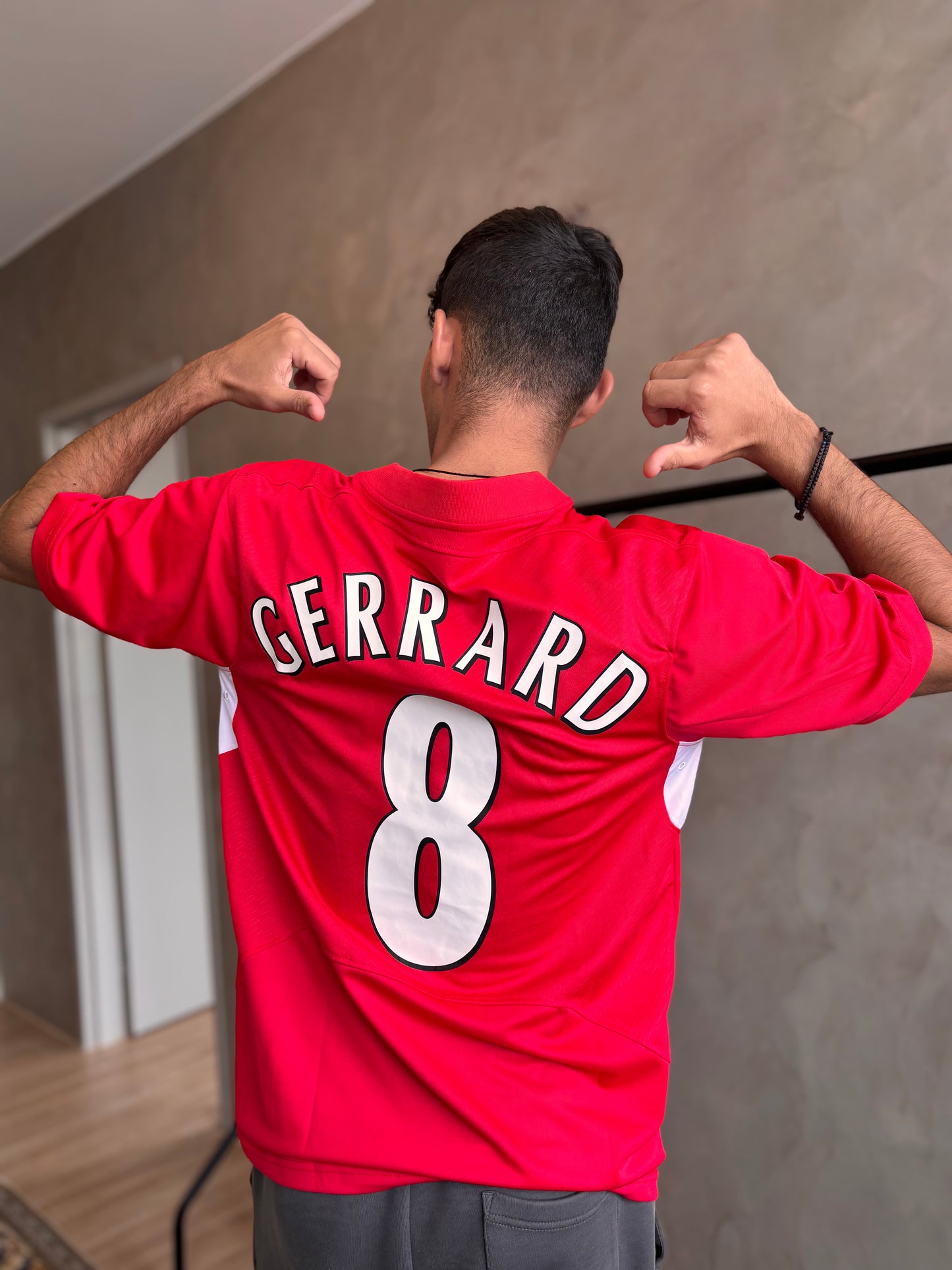 Liverpool Retro 2005 UCL Final Home (GERRARD #8)